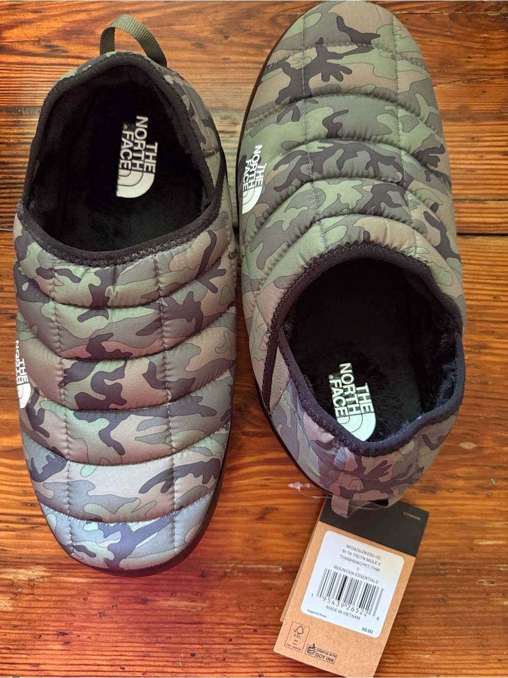 North Face Thermoball Traction Timber Trail Mule V in Thymbersw Cprt (camo)